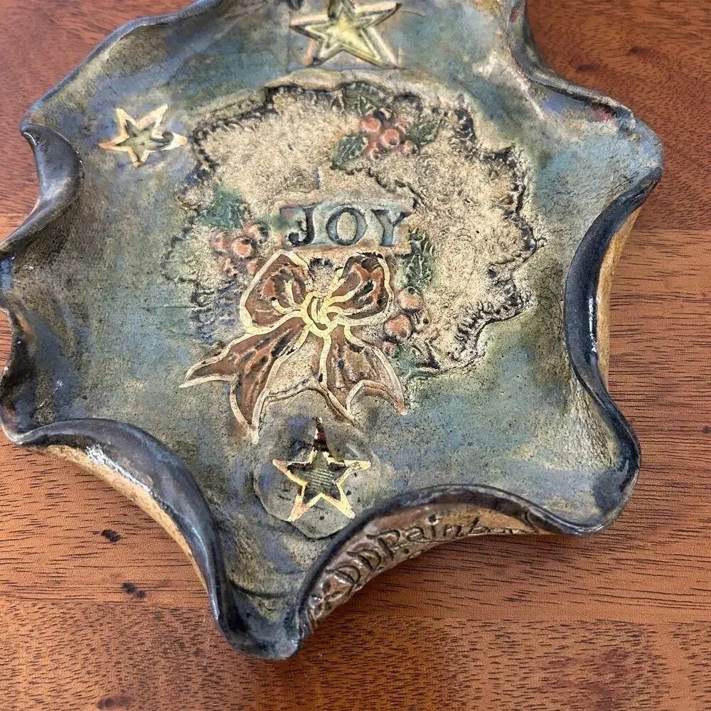 Studio Pottery, Trinket Dish, Spoon Rest or Wall Hanging